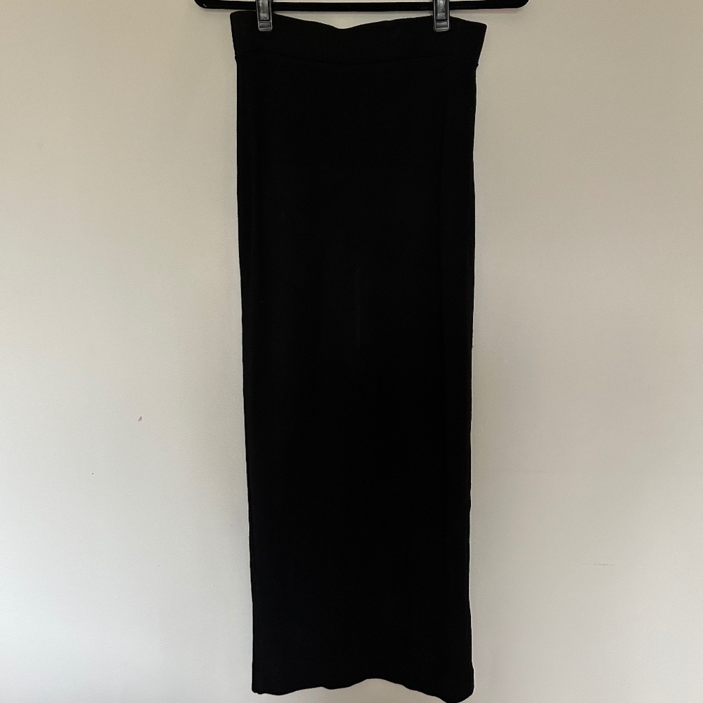 Black Knit Midi Skirt